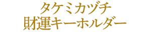 タケミカヅチ財運キーホルダー