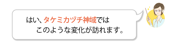はい、タケミカヅチ神域ご祈祷ではこのような変化が訪れます。