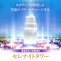 【687】紫音先生ご祈祷済み セレナイトタワー(ミニサイズ)