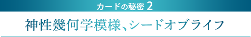 カードの秘密2/神性幾何学模様、シードオブライフ