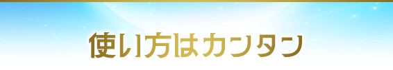 使い方はカンタン