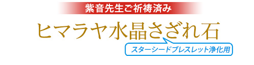 紫音先生ご祈祷済み/スターシードブレスレット浄化用ヒマラヤ水晶さざれ石