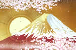 赤富士画・桜バージョン